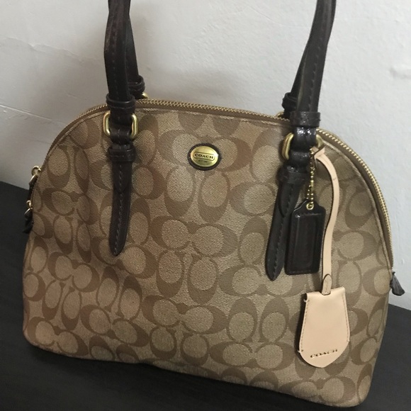 ❌SOLD❌Coach Signature Satchel Handbag - Picture 1 of 5